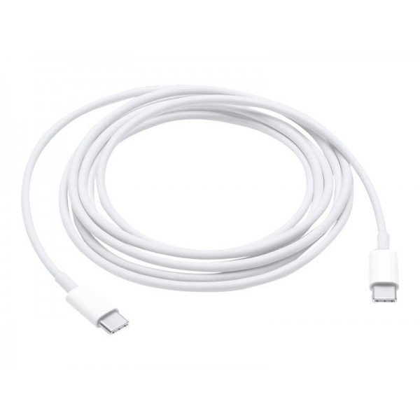 Apple Braided USB 2.0 Cable USB-C male - USB-C Λευκό 1m (MQKJ3ZM/A)