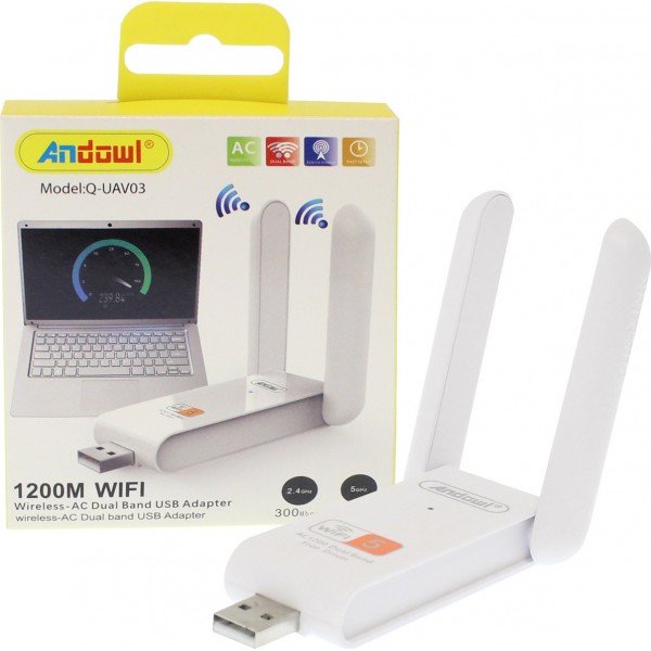 Andowl Q-UAV03 Ασύρματος USB Αντάπτορας Δικτύου 866Mbps