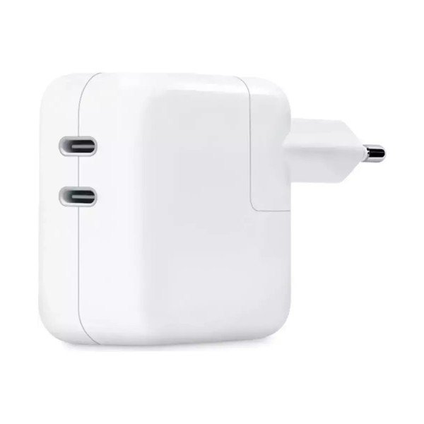Apple Φορτιστής Χωρίς Καλώδιο με 2 Θύρες USB-C 35W Λευκός (MW2K3ZM/A)