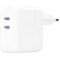 Apple Φορτιστής Χωρίς Καλώδιο με 2 Θύρες USB-C 35W Λευκός (Power Adapter)