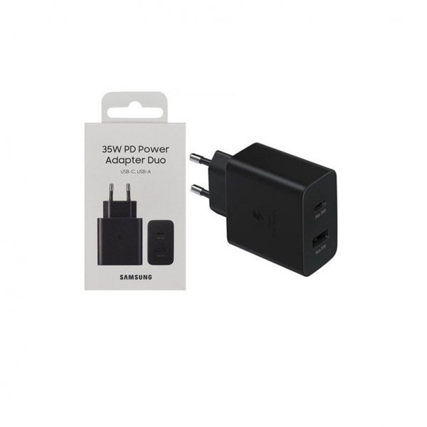 Samsung Φορτιστής Χωρίς Καλώδιο και Καλώδιο USB-C 35W Power Delivery Μαύρος (EP-TA220NBE)